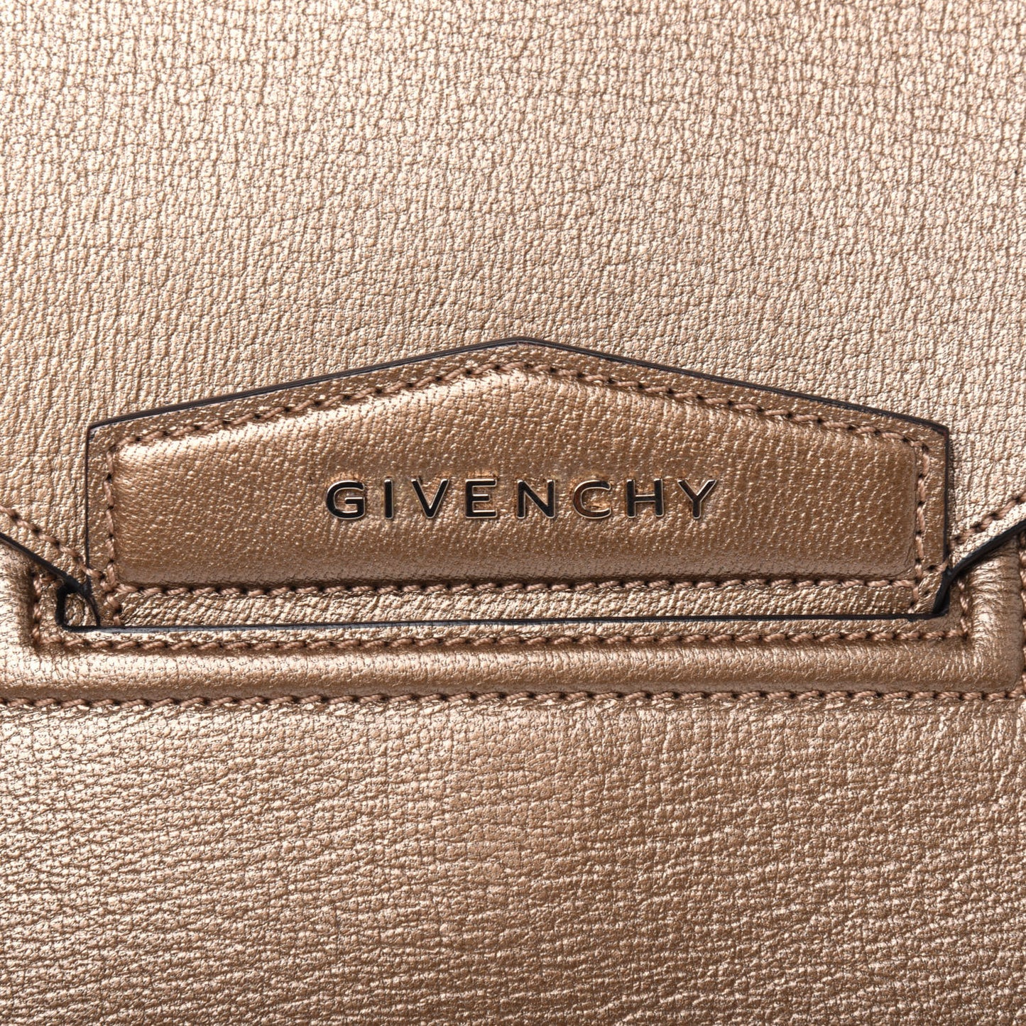 Sugar Goatskin Medium Antigona Envelope Clutch Old Gold