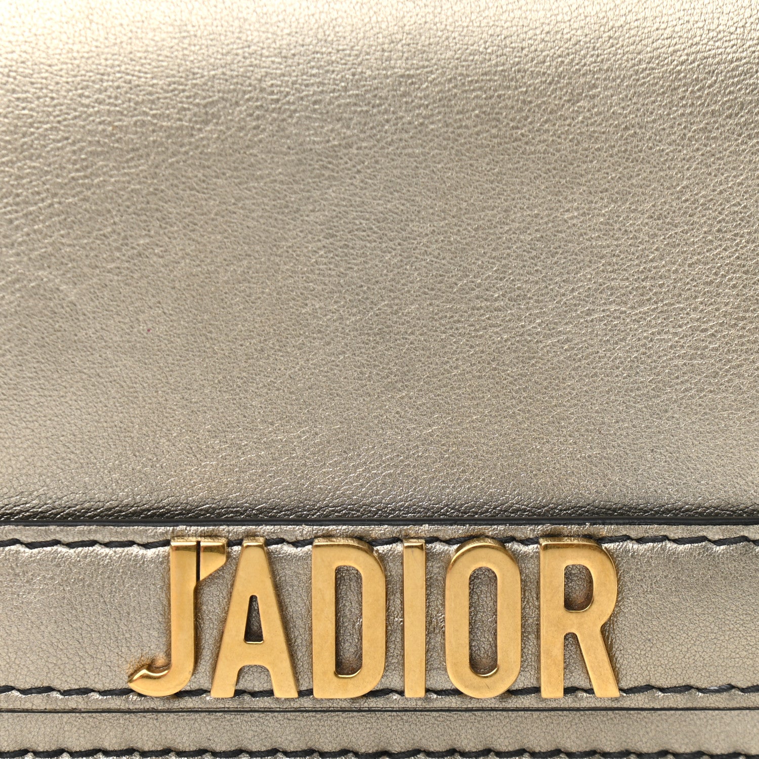 Christian Dior Metallic Calfskin Mini J'Adior Wallet On Chain Pouch Gold 8 of 15