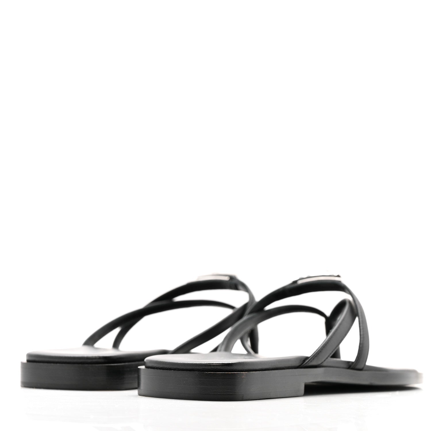 Hermes Calfskin Miss Sandals 36 Black 6 of 10