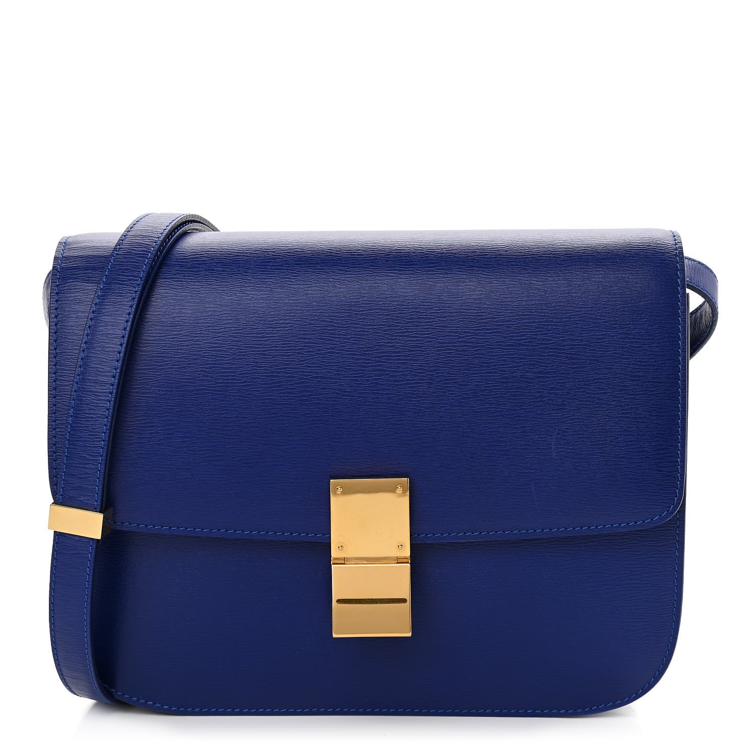 Celine Liege Calfskin Medium Classic Box Flap Bag Indigo 1 of 11