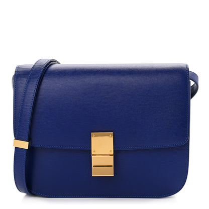 Celine Liege Calfskin Medium Classic Box Flap Bag Indigo 1 of 11