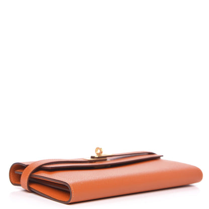 Hermes Epsom Kelly Longue Wallet Orange 4 of 9