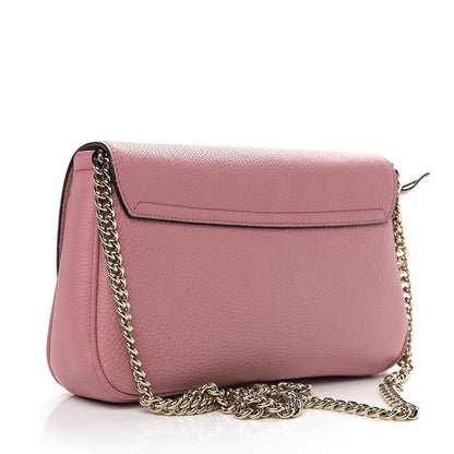 Gucci Pebbled Calfskin Medium Soho Flap Crossbody Pink 2 of 9