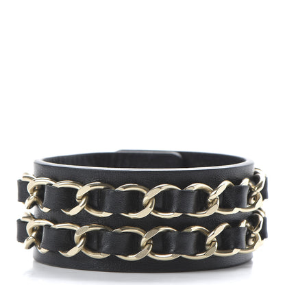 Chanel Lambskin CC Chain Turnlock Bracelet L Black 3 of 6