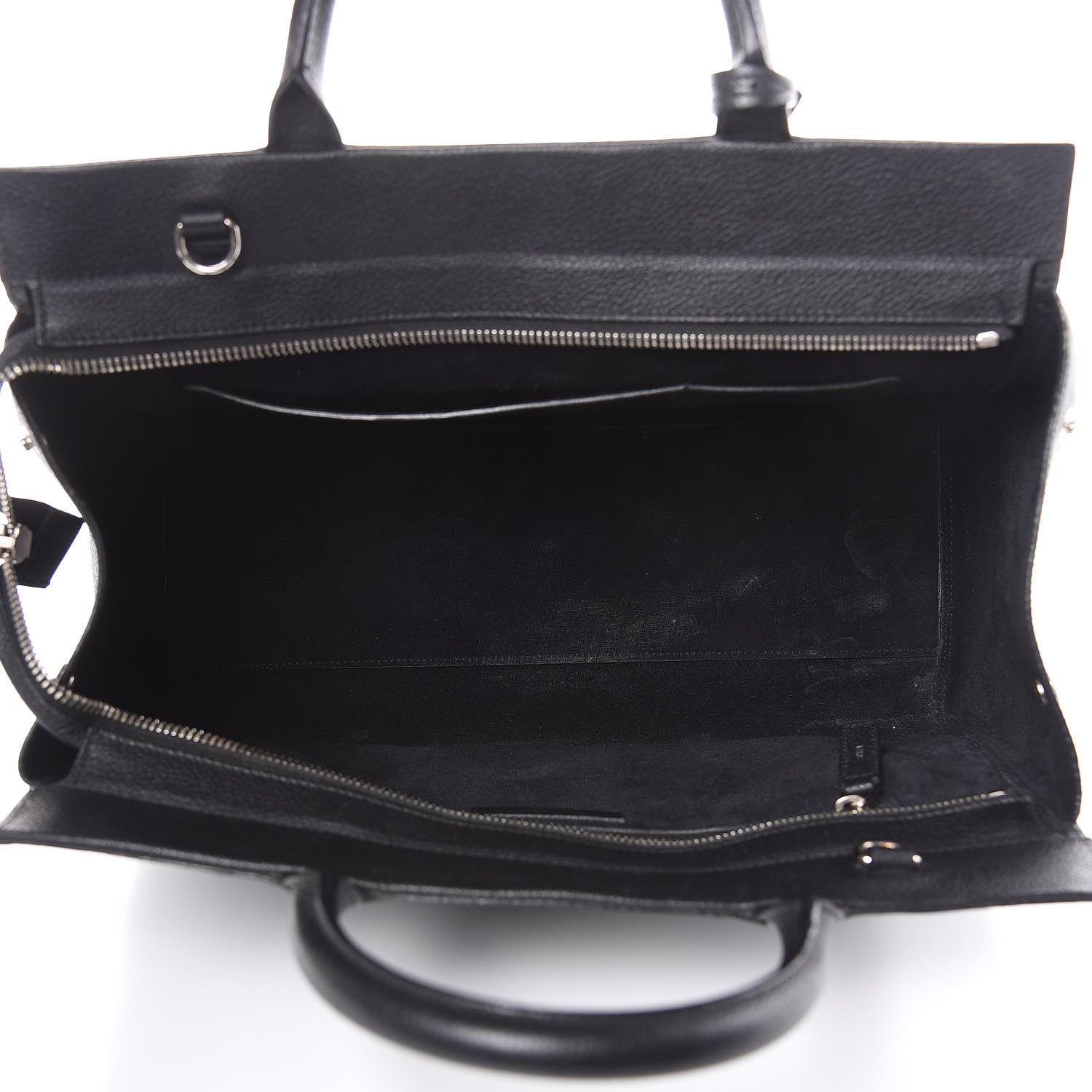 Saint Laurent Grained Calfskin Small Cabas Rive Gauche Black 5 of 12