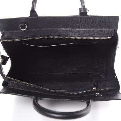 Saint Laurent Grained Calfskin Small Cabas Rive Gauche Black 5 of 12