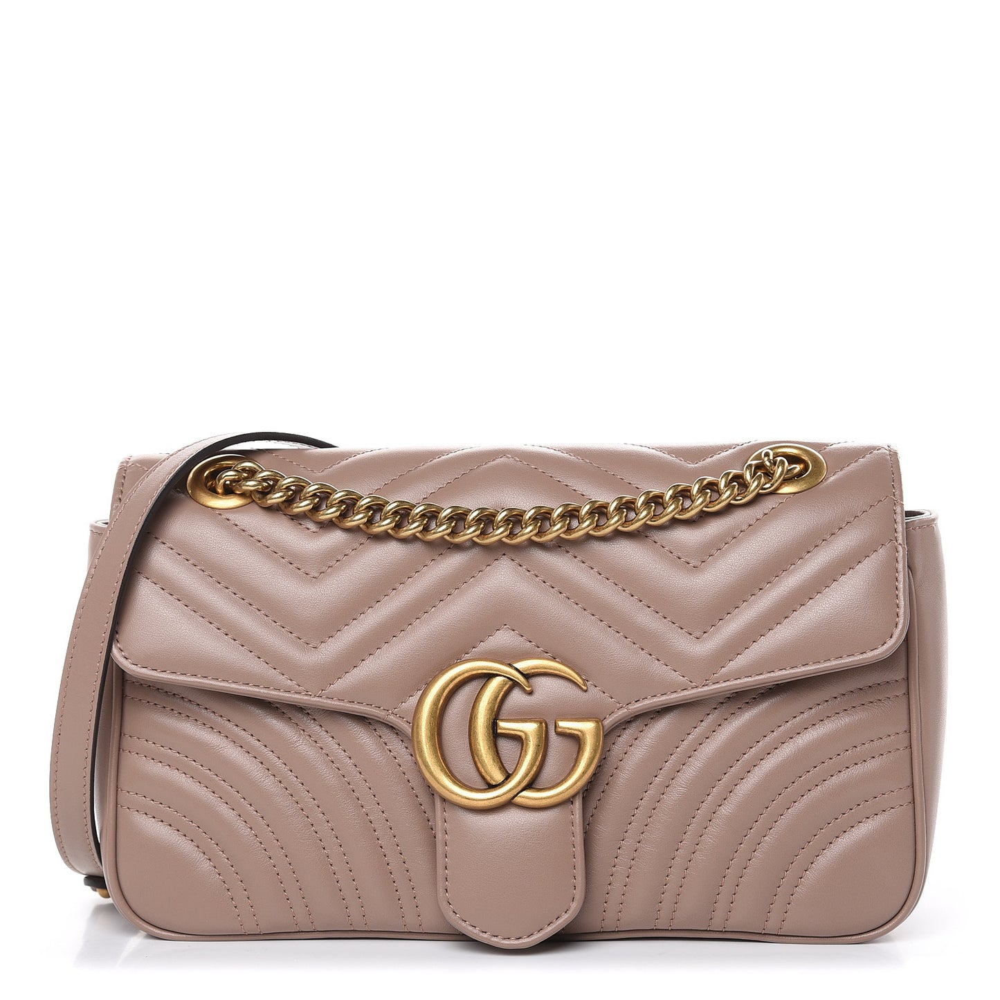Calfskin Matelasse Small GG Marmont Shoulder Bag Porcelain Rose