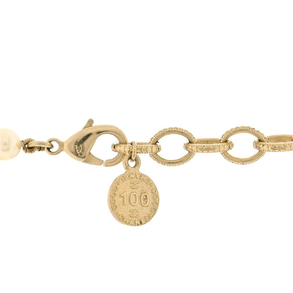 Chanel Pearl CC 100th Anniversary Necklace Light Gold 3 of 3