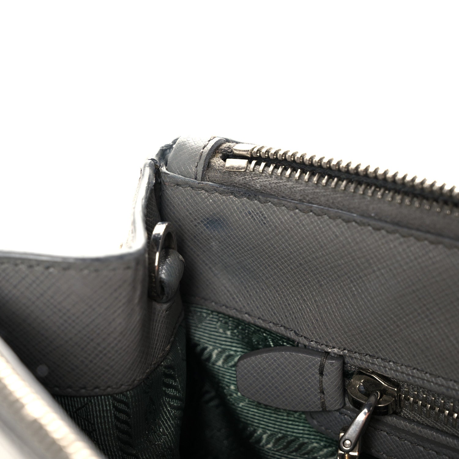 Prada Saffiano Small Galleria Double Zip Tote Marmo 9 of 9