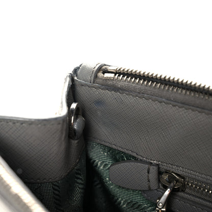 Prada Saffiano Small Galleria Double Zip Tote Marmo 9 of 9