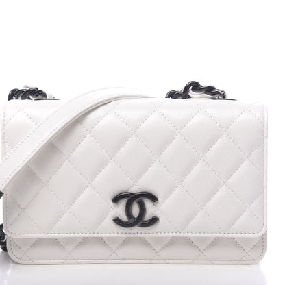 Chanel Caviar Quilted My Everything Wallet On Chain WOC White 11 of 12