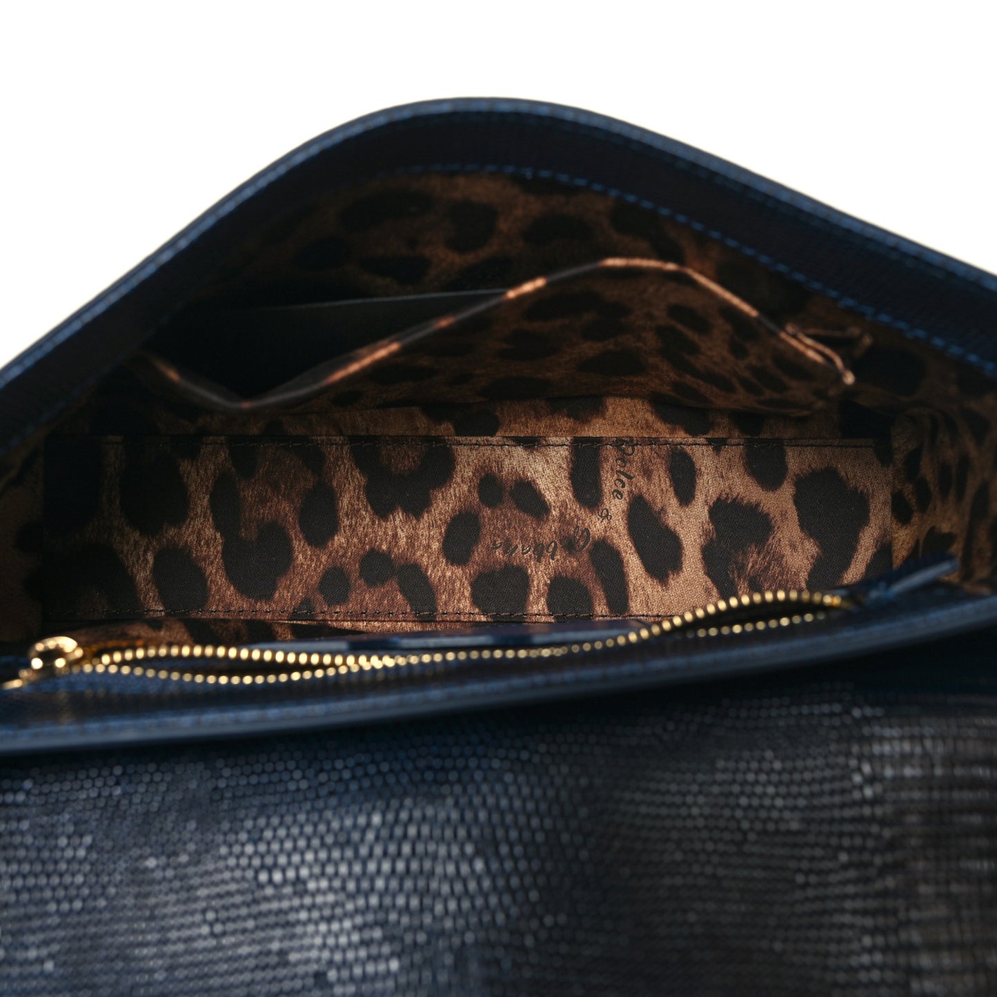 Stampa Iguana Calfskin Crystal Millennials Chain Shoulder Bag Blue
