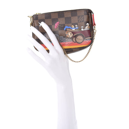 Louis Vuitton Damier Ebene 2015 Christmas Animation Mini Pochette Accessories 2 of 11