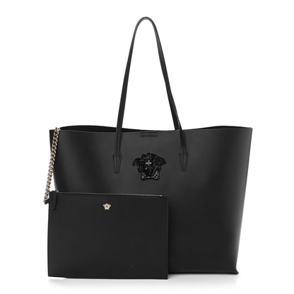 Versace Saffiano Palazzo Medusa Tote Black 1 of 9