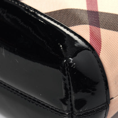 Burberry Patent Nova Check Backpack Black 10 of 14