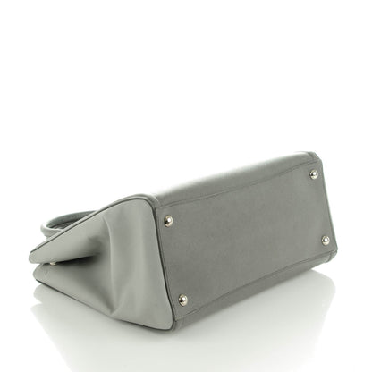 Prada Saffiano Lux Bi-Color Tote Marmo Nube 4 of 8