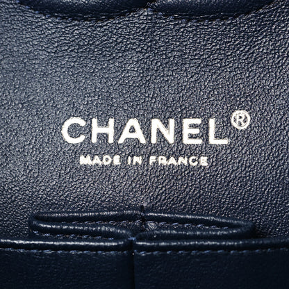 Chanel Lambskin Quilted Medium Double Flap Navy 6 of 10
