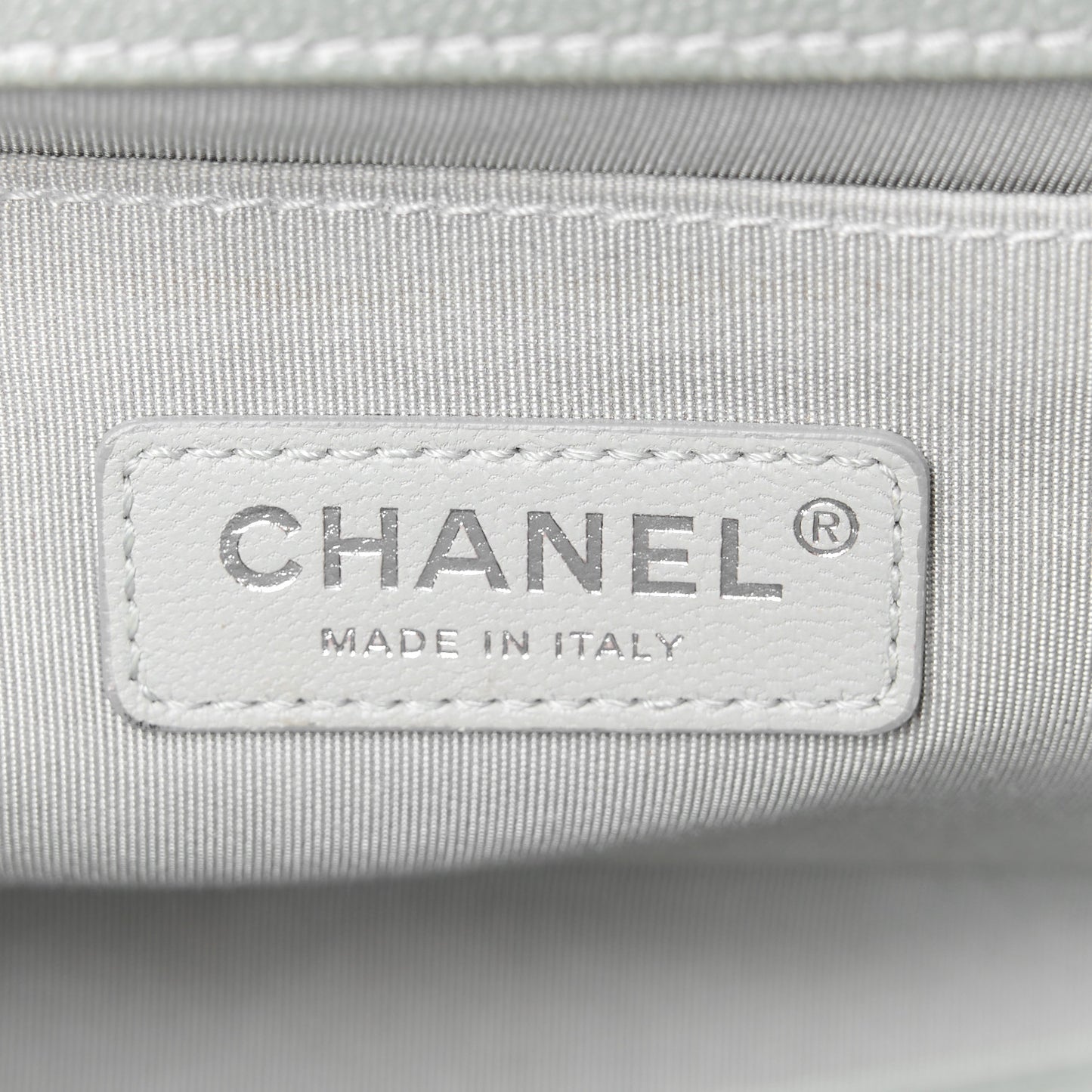 Metallic Caviar Quilted Medium Boy Flap Silver