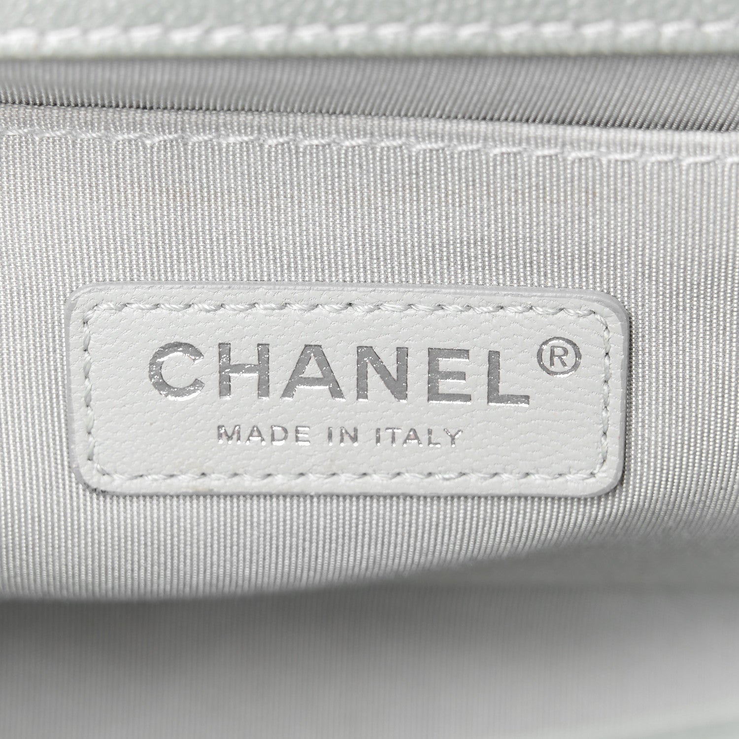 Chanel Metallic Caviar Quilted Medium Boy Flap Silver 6 of 11