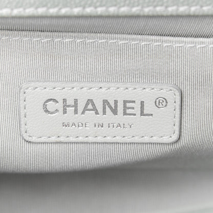 Chanel Metallic Caviar Quilted Medium Boy Flap Silver 6 of 11