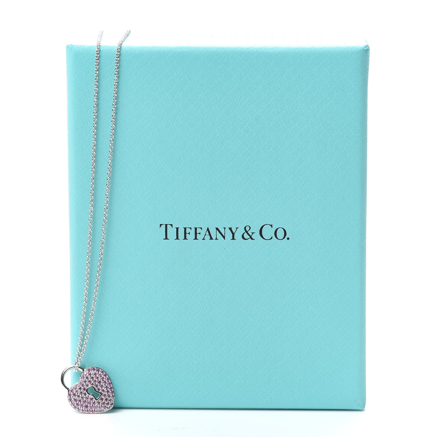 Platinum Pink Sapphire Heart Pendant Necklace