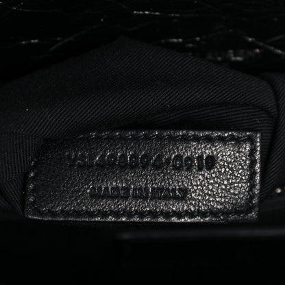 Saint Laurent Crinkled Calfskin Matelasse Monogram Medium Niki Chain Satchel Black 7 of 14