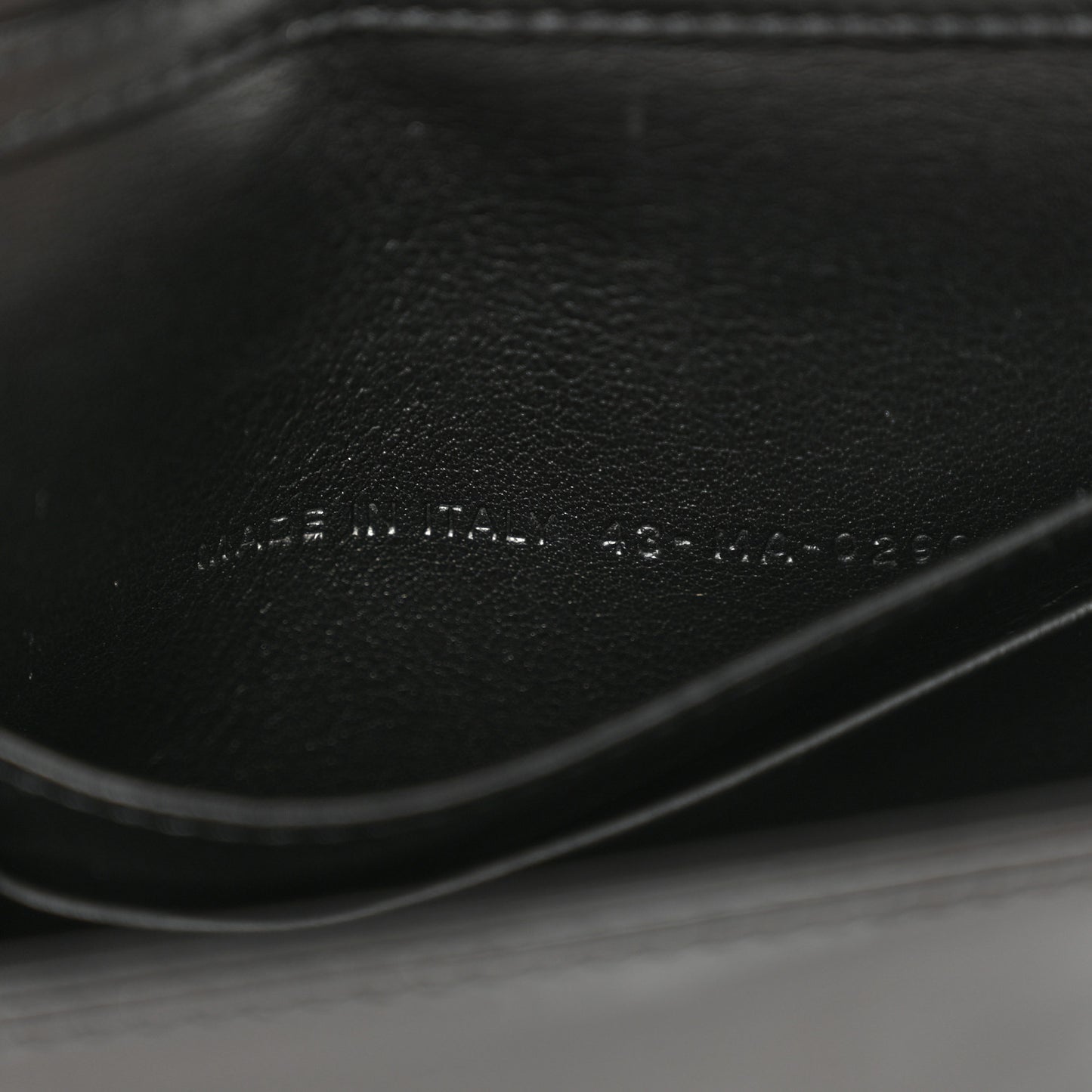 Patent Cannage Mini Pouch on Chain Black
