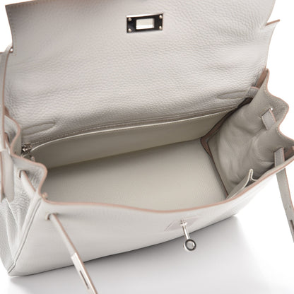 Hermes Taurillon Clemence Kelly Retourne 32 Gris Perle 6 of 33