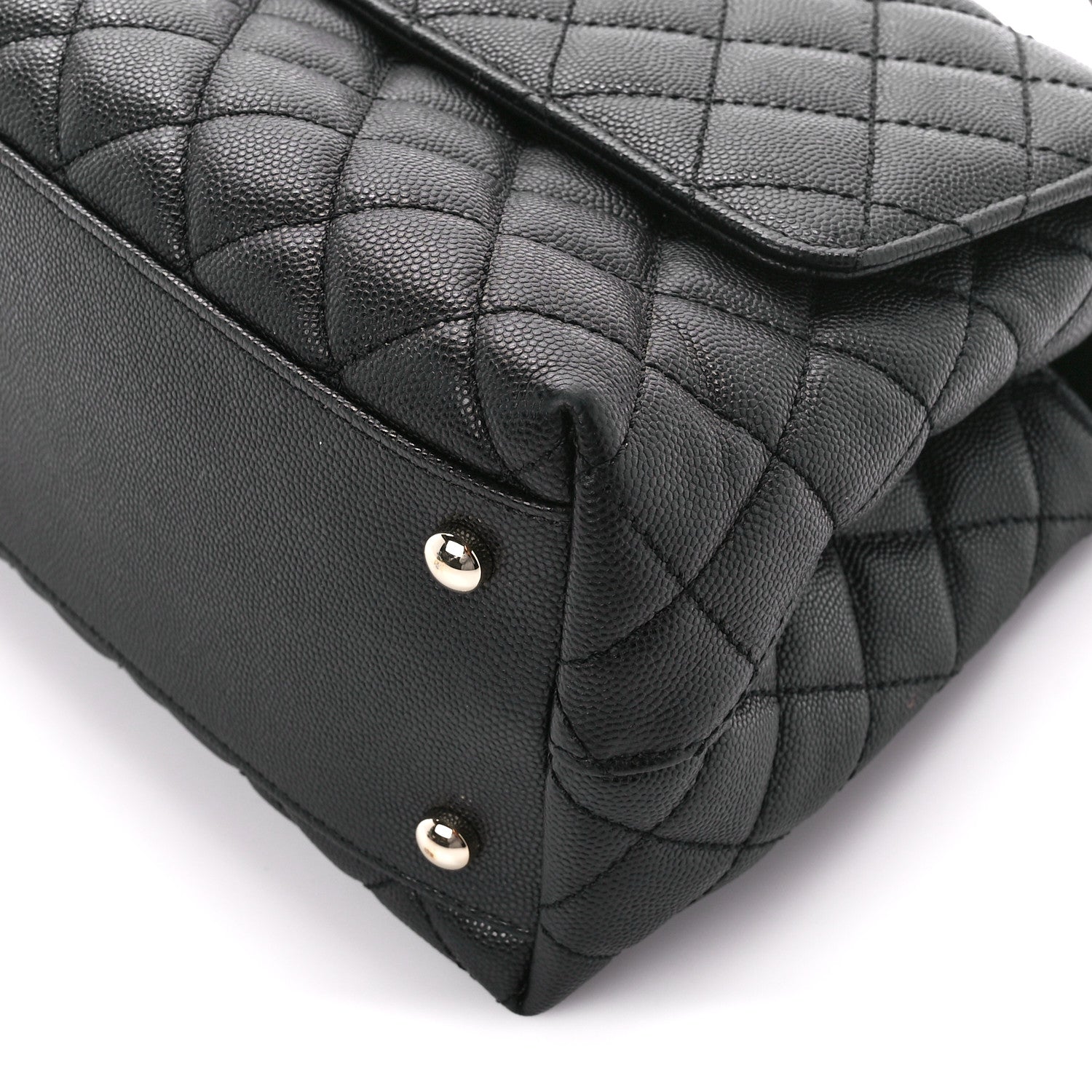 Chanel Caviar Quilted Small Coco Handle Flap Black 11 of 11