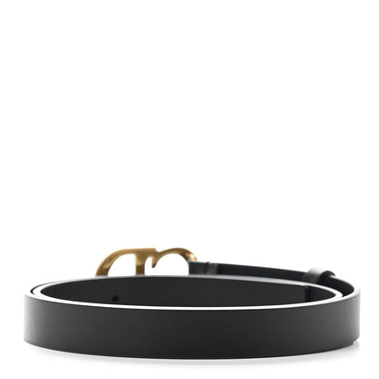 Christian Dior Calfskin Saddle Belt 80 Black 2 of 7
