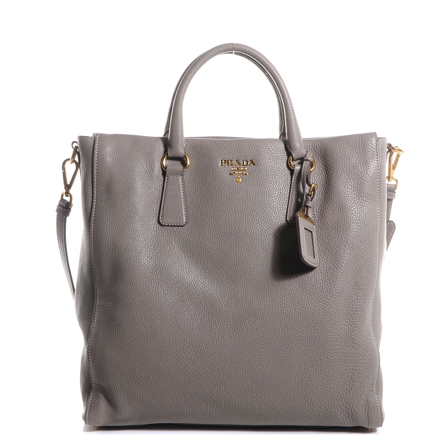 Prada Vitello Daino North South Tote Argilla 1 of 10
