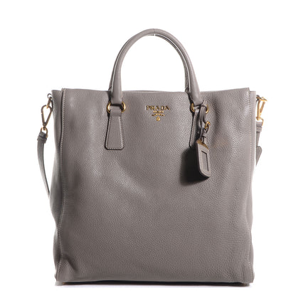 Prada Vitello Daino North South Tote Argilla 1 of 10
