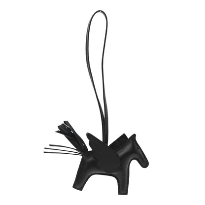 Hermes Milo Lambskin Grigri Rodeo Pegase Horse Bag Charm PM So Black 1 of 5