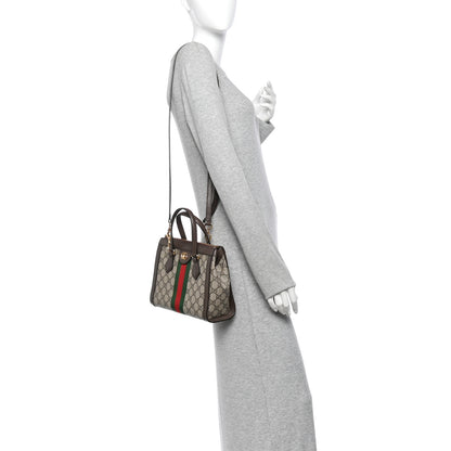 Gucci GG Supreme Monogram Small Ophidia Tote Bag Brown 2 of 10