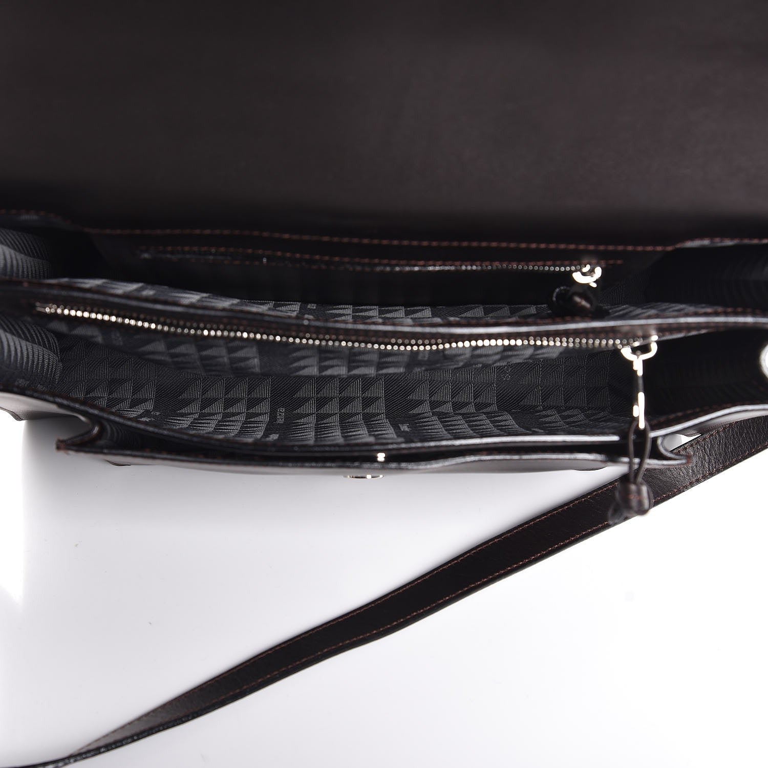 Proenza Schouler Calfskin Ciclone Buckle Top Handle Bag Burgundy 6 of 10
