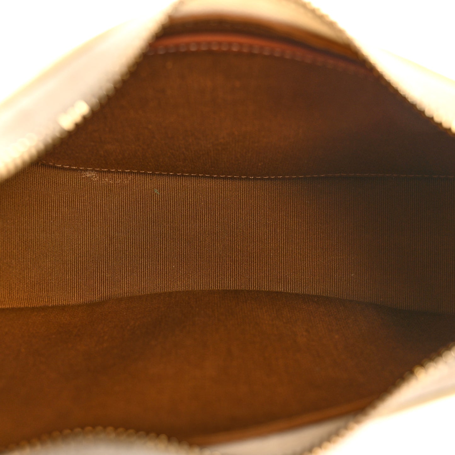 Canvas Calfskin Ava Triomphe Shoulder Bag White