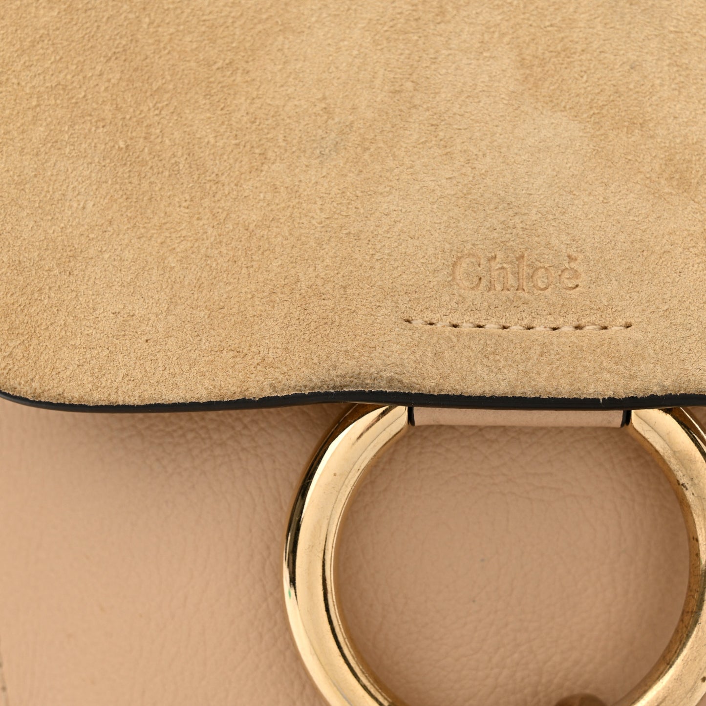 Suede Calfskin Small Faye Backpack Cement Pink
