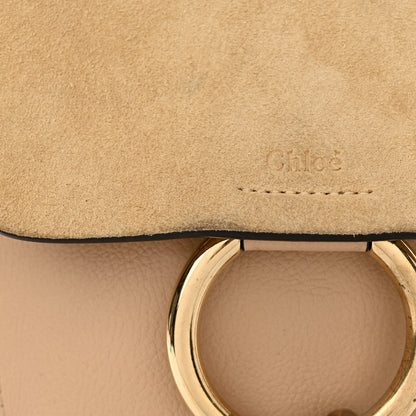 Chloe Suede Calfskin Small Faye Backpack Cement Pink 11 of 13