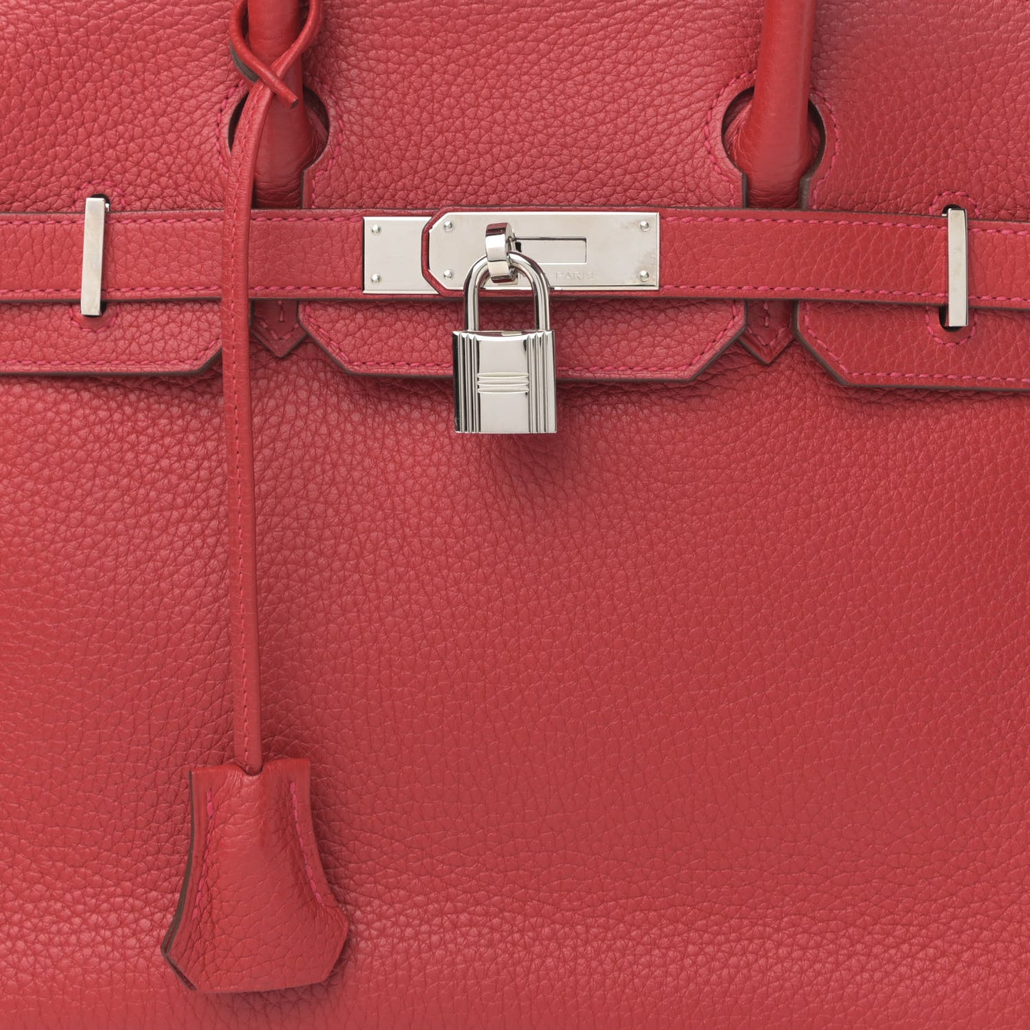 Taurillon Clemence Birkin 30 Rouge Casaque
