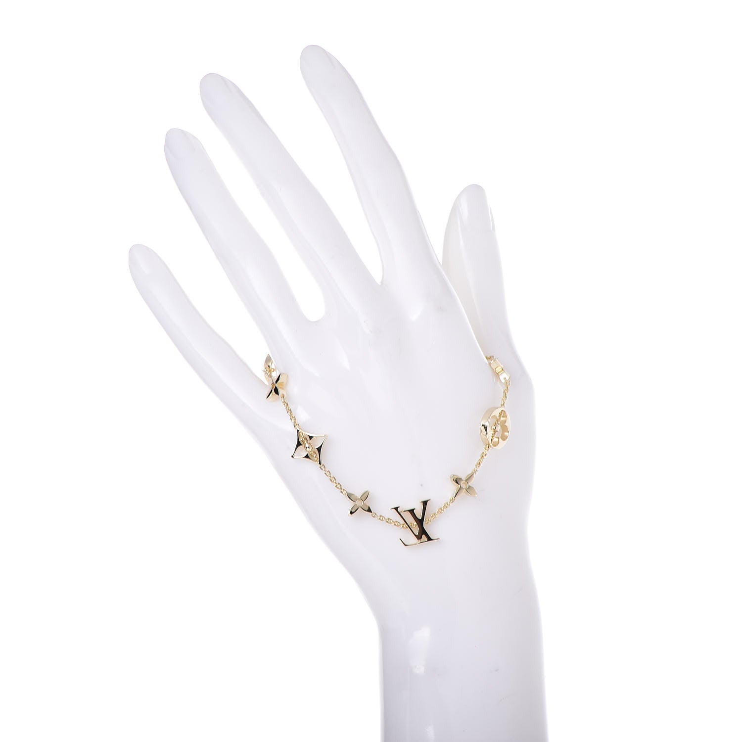 Louis Vuitton 18K Yellow Gold Monogram Bracelet 2 of 4