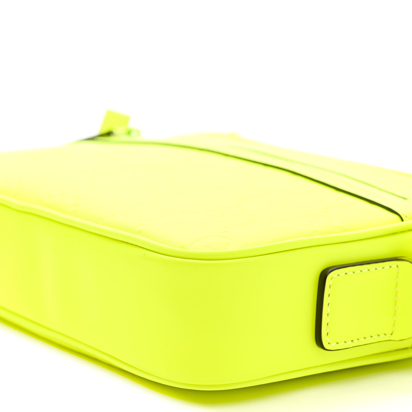 Rubber Effect Monogram GG Crossbody Bag Fluorescent Yellow