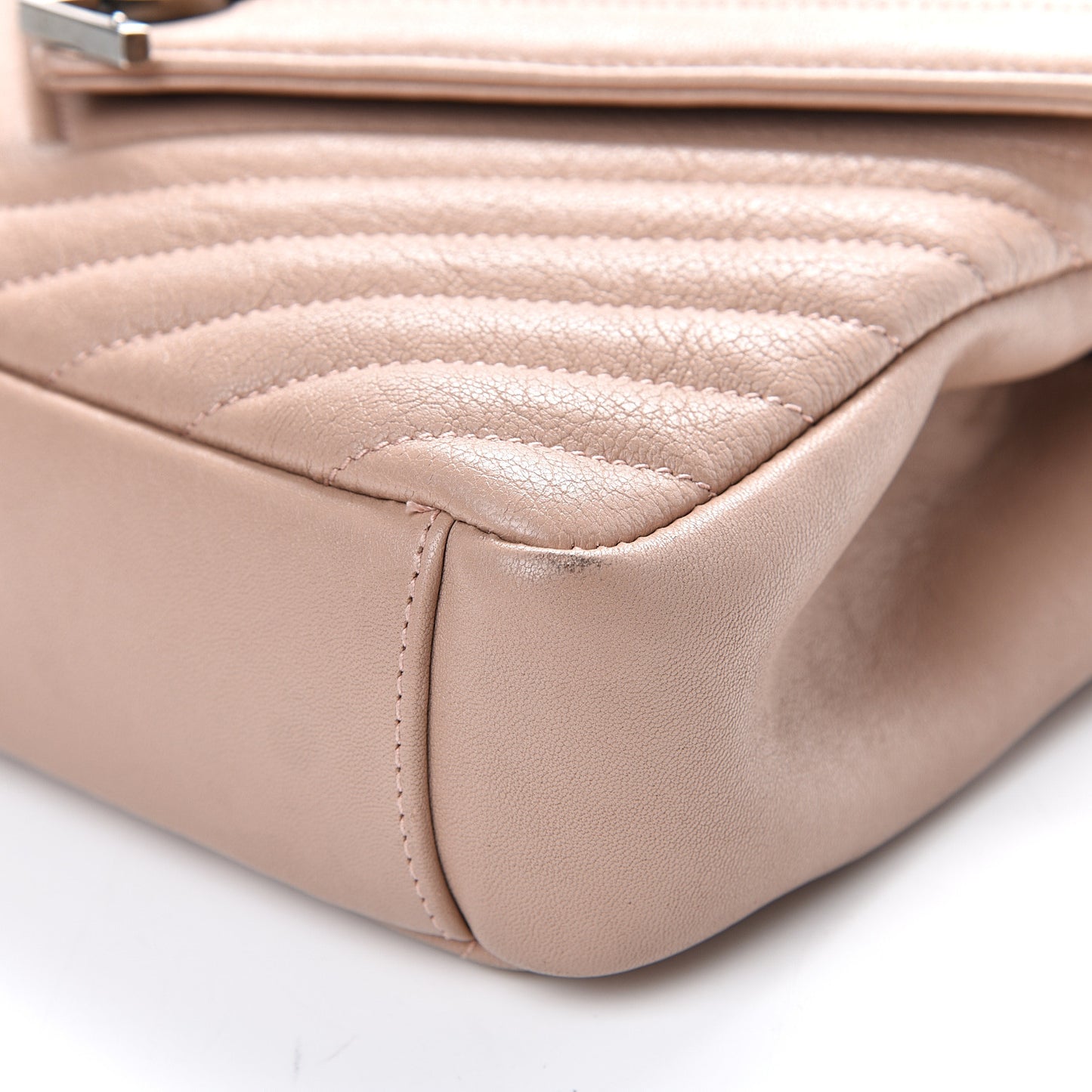 Sheepskin Matelasse Chevron Monogram Medium College Bag Fard