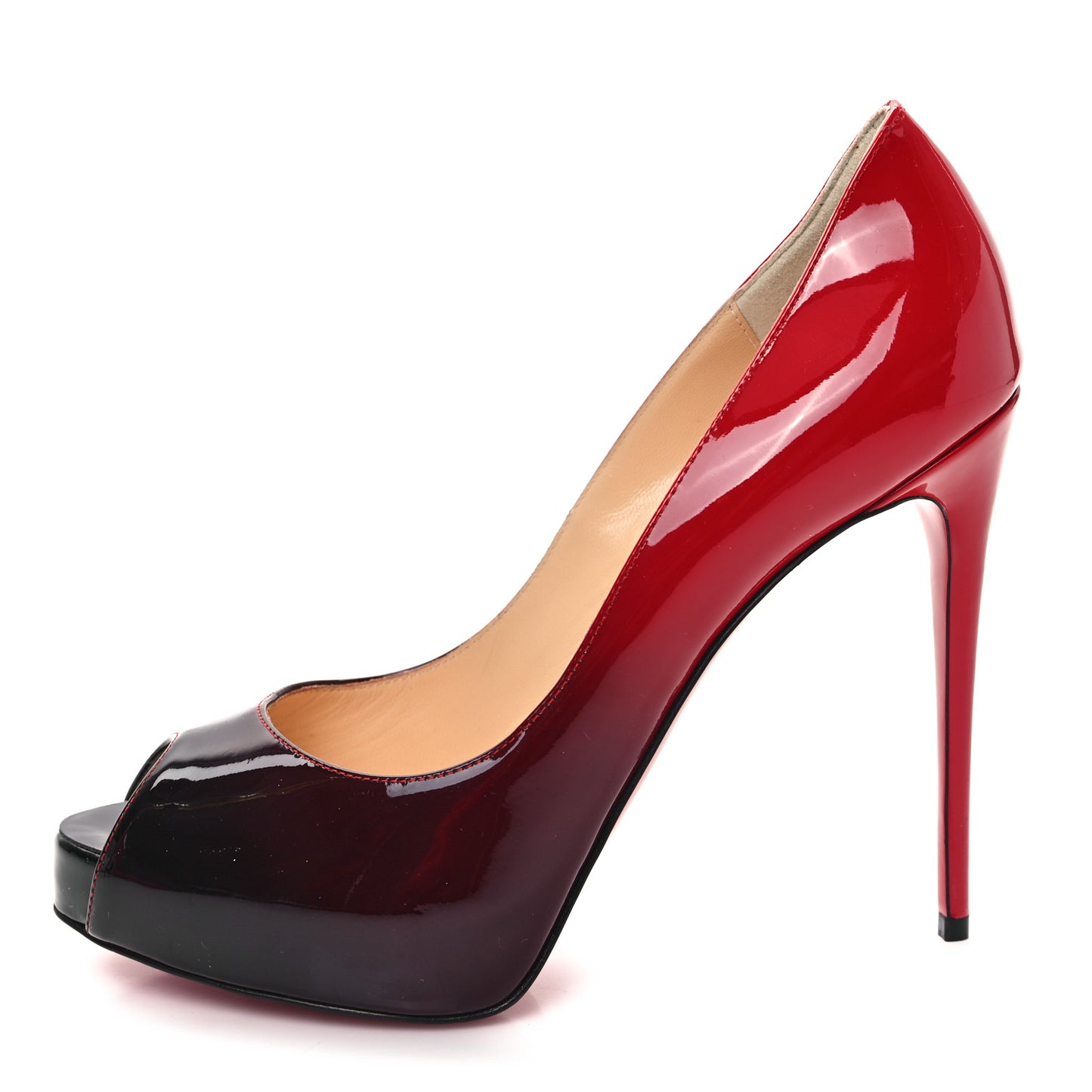 Patent Degrade New Very Prive 120 Pumps 37 Black Red