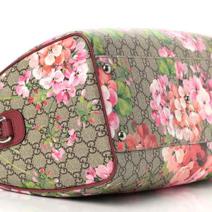 Gucci GG Supreme Monogram Blooms Medium Boston Beige Multicolor Dry Rose 9 of 13