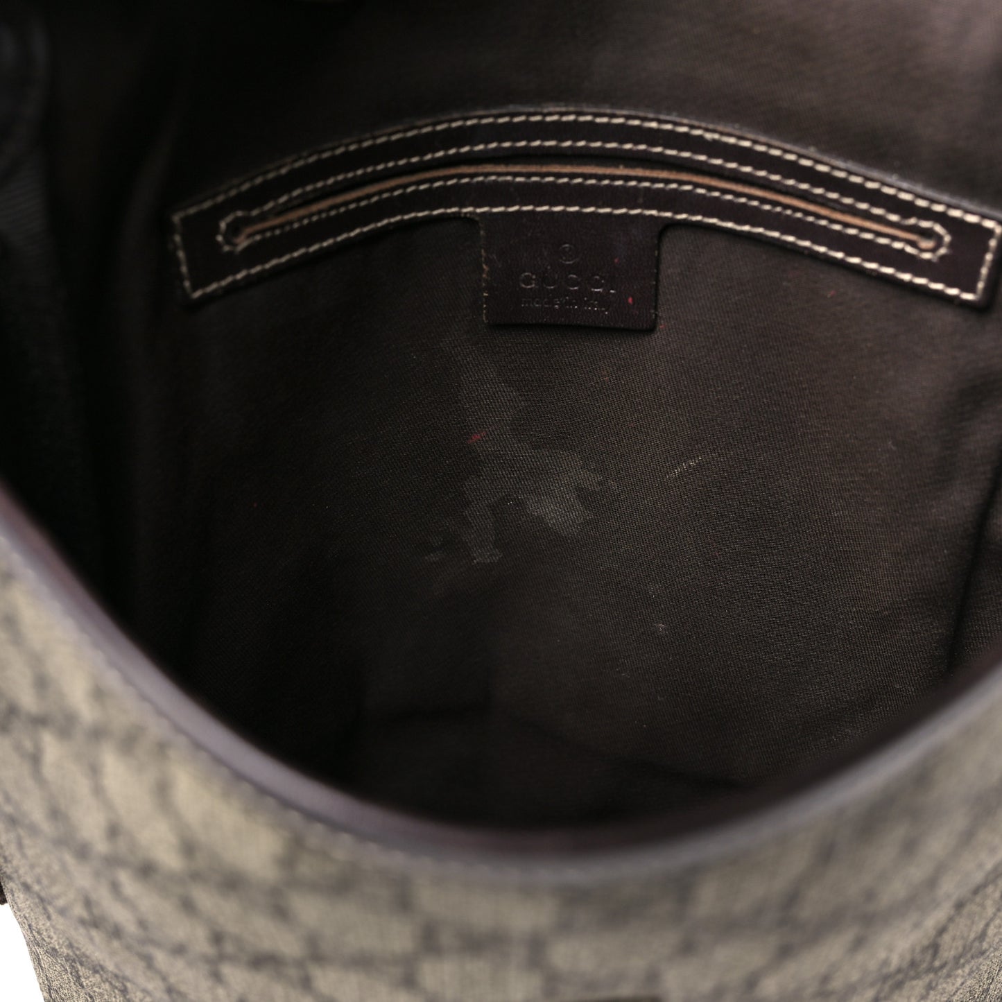 GG Supreme Monogram Selleria Calfskin Small Flap Messenger Bag Beige Ebony Cocoa Dark Chocolate