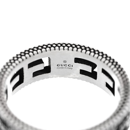 Gucci Sterling Silver Wide Square G Band Ring 57 8 4 of 5