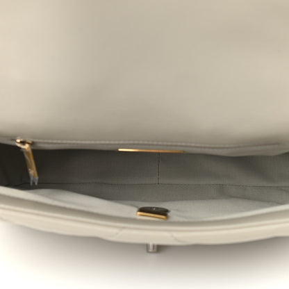 Chanel Lambskin Quilted Medium Chanel 19 Flap Grey 5 of 10