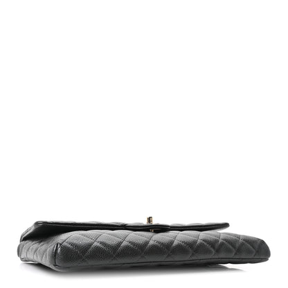 Chanel Caviar Quilted Flap Clutch Dark Grey 4 of 11