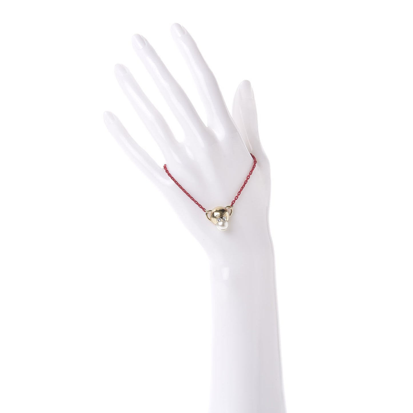 Crystal Pearl Diorelita Chinese New Year Monkey Bracelet Red
