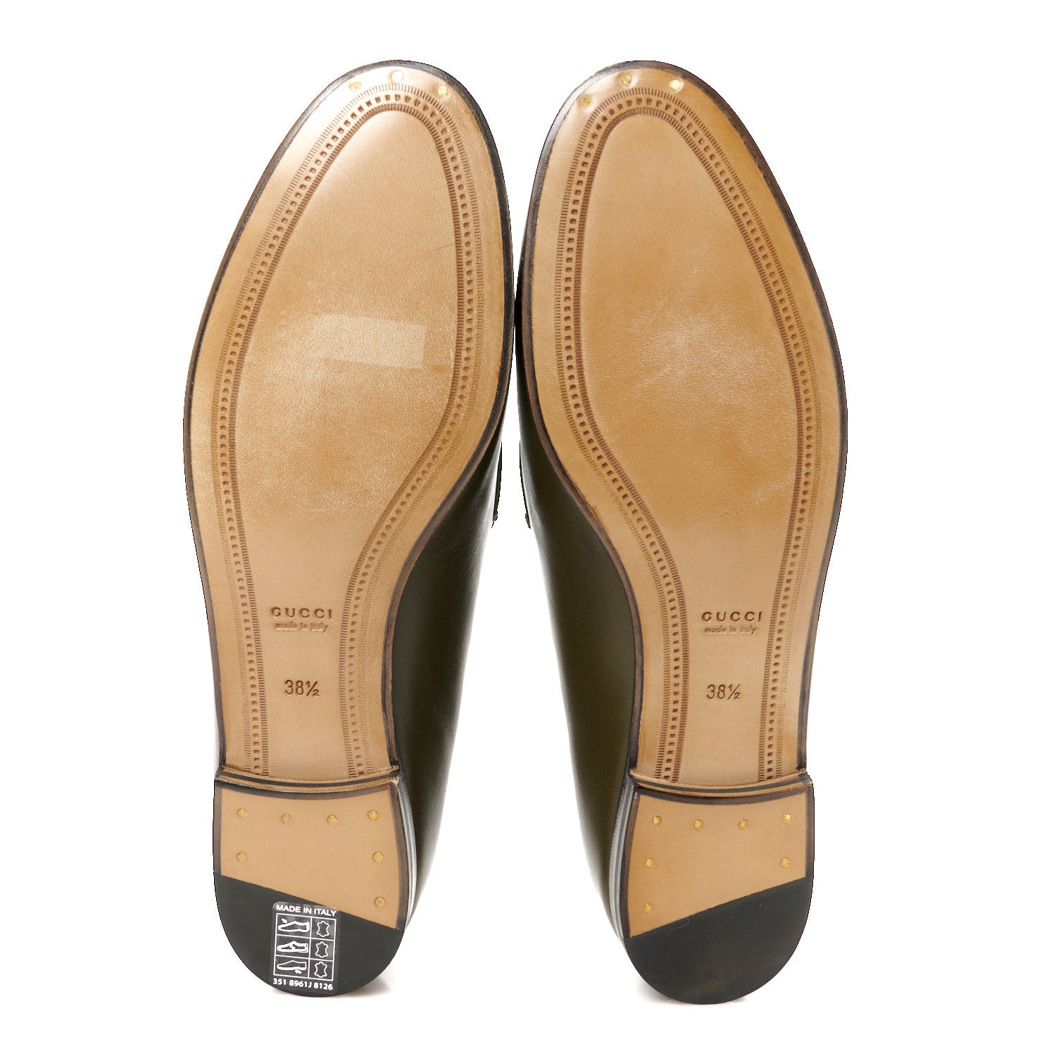 Gucci Calfskin Womens Jordaan Loafers 38.5 Luscious Green 6 of 9